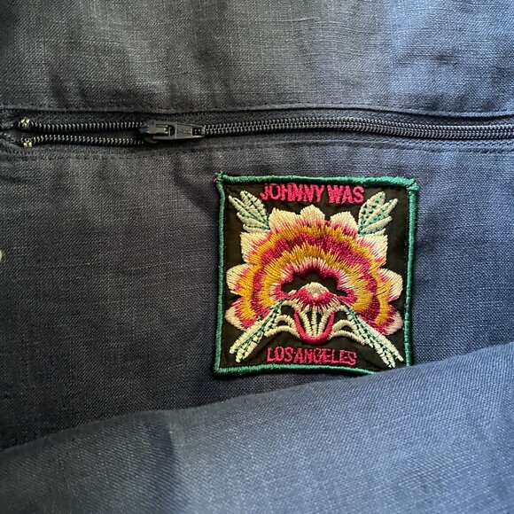 NWT! Johnny Was Navy Ethal Wide Strap Tote Bag J05524-E! - Picture 6 of 7